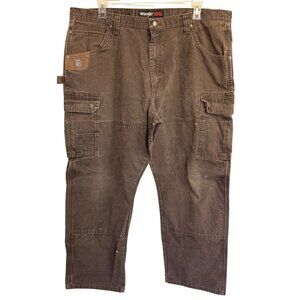 Wrangler Riggs Workwear Mens 42x30 Brown Cotton Cargo Ripstop Pants